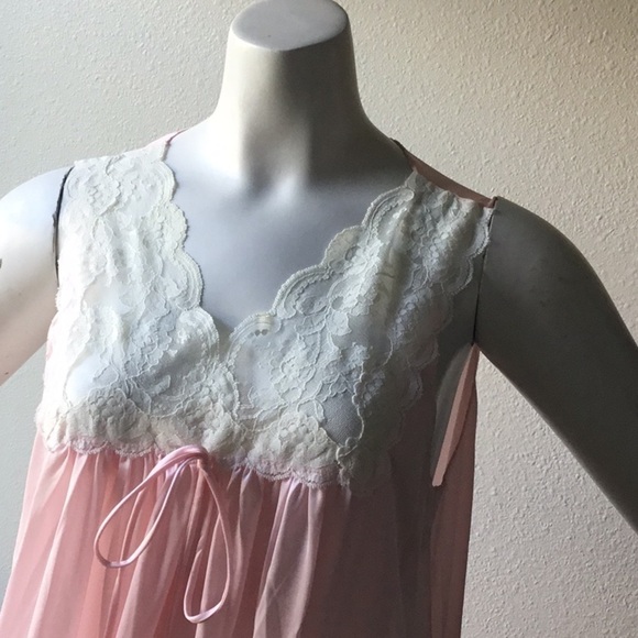 Lorraine PINK VINTAGE SLEEPWEAR SIZE MEDIUM - Picture 4 of 5